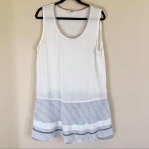 Neesh by DAR Ivory Gray Layered Tunic / Top EUC size L